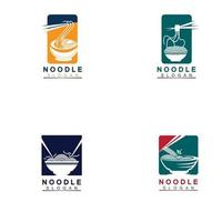 Noodle logo Vector Icon llustration design