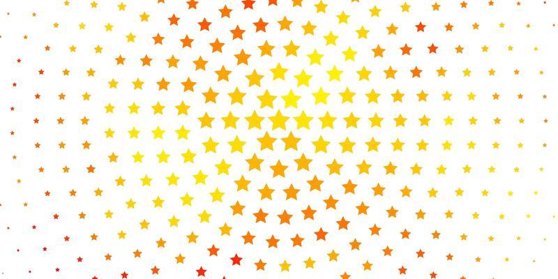 Light Orange vector background with small and big stars
