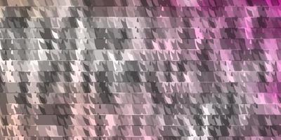 textura de vector rosa claro con líneas triángulos