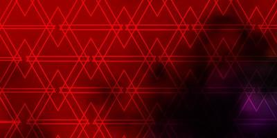 Light Pink Red vector template with lines triangles