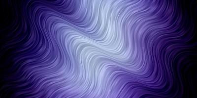 Dark Pink Blue vector background with curved lines