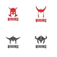 Viking helmet logo design vector template