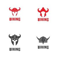 Viking helmet logo design vector template