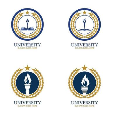 University Academy School and Course logo design template