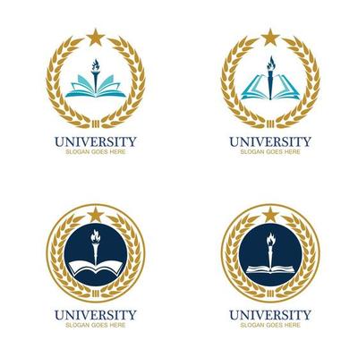 University Academy School and Course logo design template