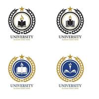 University Academy School and Course logo design template vector