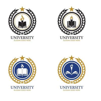 University Academy School and Course logo design template