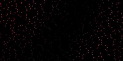 Dark Red vector template with neon stars