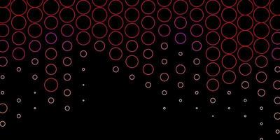 Dark Red vector template with circles