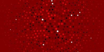 diseño de vector rojo claro con estrellas brillantes