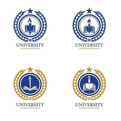 University Academy School and Course logo design template