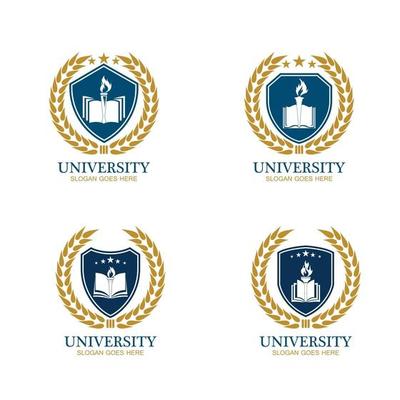 University Academy School and Course logo design template