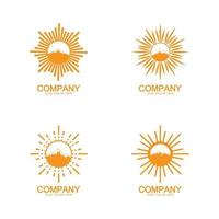 Sun Mountain Logo Icon Design vector