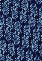 Fondo de patrón de hojas azules tropicales vector