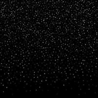 Confeti estrella de plata sobre vector de fondo negro