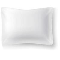 Ilustración de vector de cojín de almohada rectangular blanco en blanco