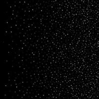 Confeti estrella de plata sobre vector de fondo negro