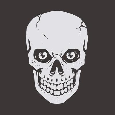 skull handdrawn illustration