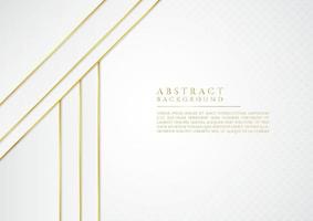 Luxury frame triangle and square shape white and gold color background vector