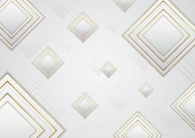 Square pattern shape design abstract white background luxury gold design