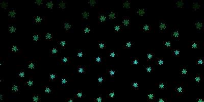 Dark green vector pattern with coronavirus elements