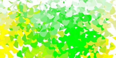 Light green yellow vector texture with memphis shapes