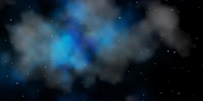 Light BLUE vector background with small and big stars