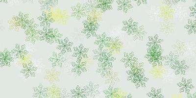 Light green red vector natural backdrop with flowers
