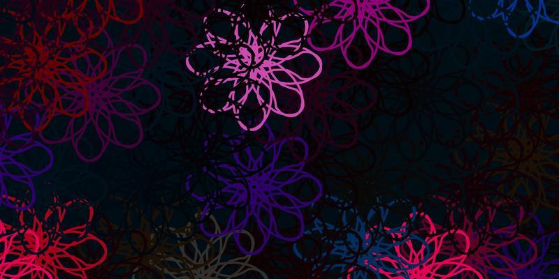 Light Multicolor vector pattern with curved lines