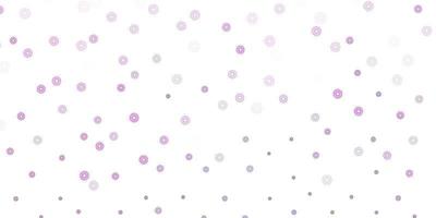 Fondo de doodle de vector rosa claro con flores