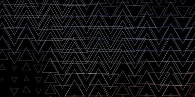 Dark Blue Red vector texture with lines triangles