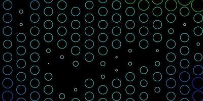 Dark Blue Green vector background with bubbles