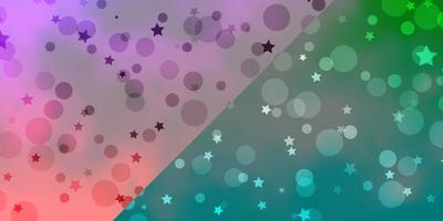 Vector background with circles stars