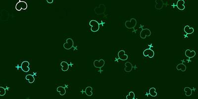 Light Green vector pattern with feminism elements