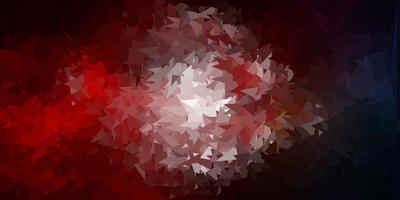 Dark blue red vector abstract triangle backdrop