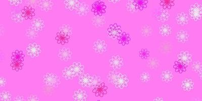 Light Pink vector natural artwork with flowers