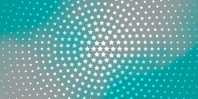 Light Blue Green vector background with colorful stars