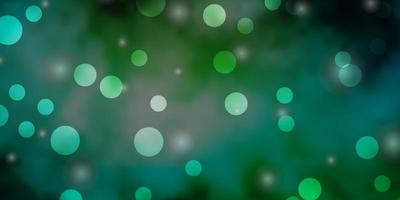 Light Blue Green vector template with circles stars