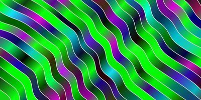 Dark Multicolor vector background with lines Colorful illustration which consists of curves Best design for your posters banners