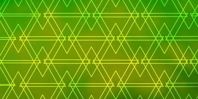 Fondo de vector verde claro con ilustración de degradado abstracto de estilo poligonal con patrón de triángulos para comerciales