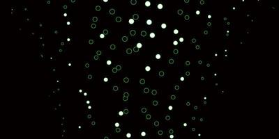 Dark Green vector texture with disks Glitter abstract illustration with colorful drops Pattern for business ads