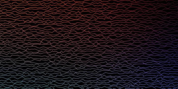 Fondo de vector rojo verde oscuro con líneas curvas ilustración colorida en estilo circular con plantilla de líneas para teléfonos móviles