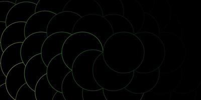 Textura de vector amarillo verde oscuro con círculos, discos de colores abstractos en un patrón de fondo degradado simple para páginas de destino de sitios web