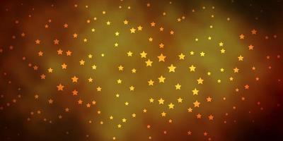 Dark Green Yellow vector background with small and big stars Shining colorful illustration with small and big stars Best design for your ad poster banner