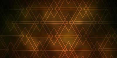 Dark Green Yellow vector backdrop with lines triangles Decorative design in abstract style with triangles Pattern for commercials