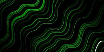 Dark Green vector layout with circular arc Illustration in halftone style with gradient curves Pattern for commercials ads