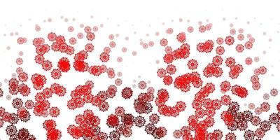 Light red yellow vector background with christmas snowflakes