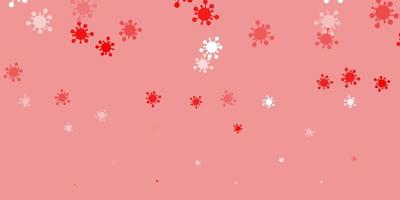 Light red vector background with covid19 symbols