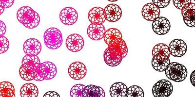 Light Purple Pink vector background with bubbles