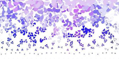 plantilla de vector púrpura claro con formas abstractas